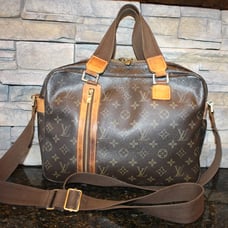 Authentic LOUIS VUITTON 1,270 Sac Bosphore Bag Large Monogram Leather Tote 2Way