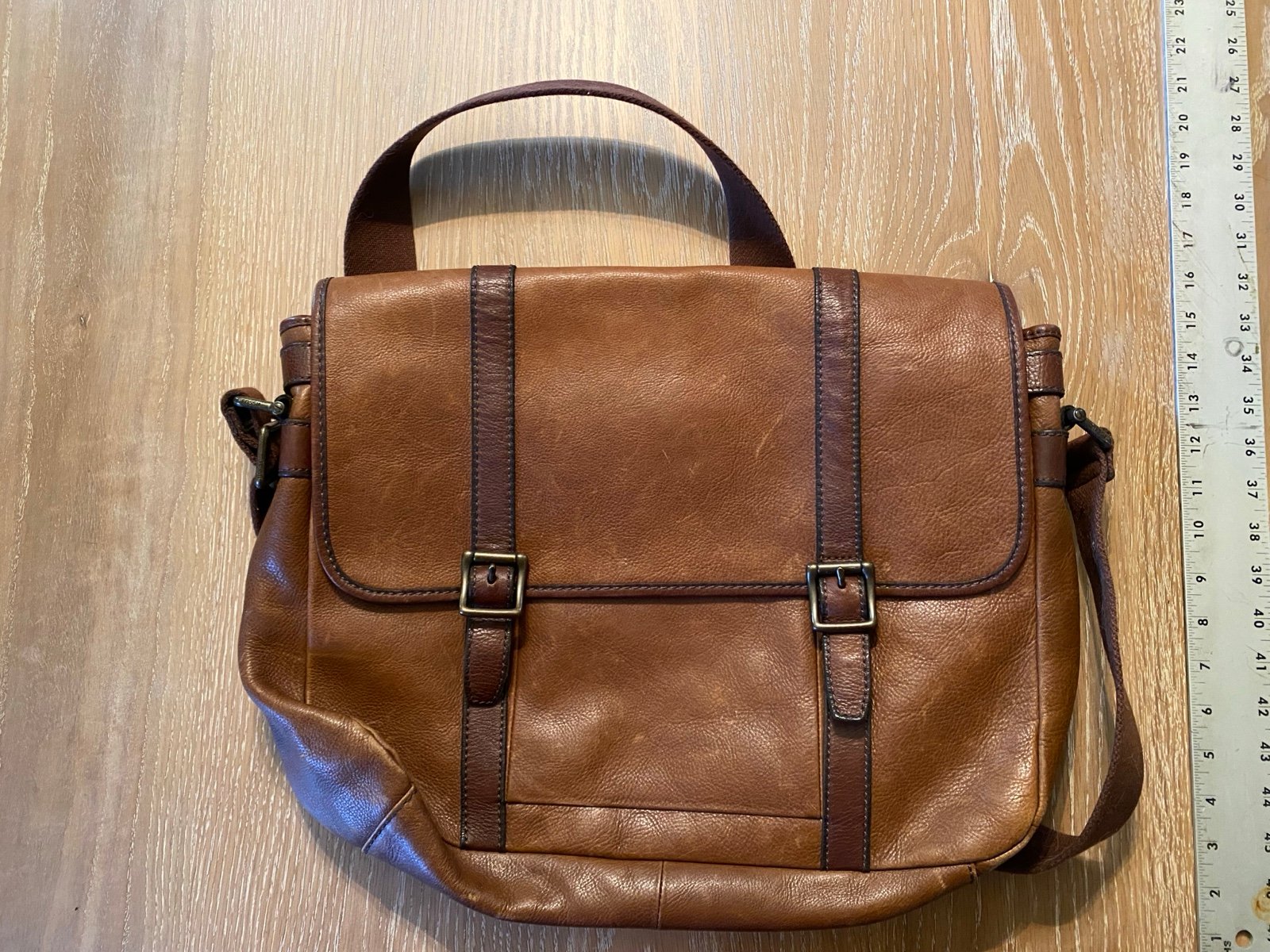 Fossil leather Travel Bag Brown