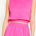 Kourt Askita Set Hot Pink Tank and Skort Linen Blend Outfit Size XS