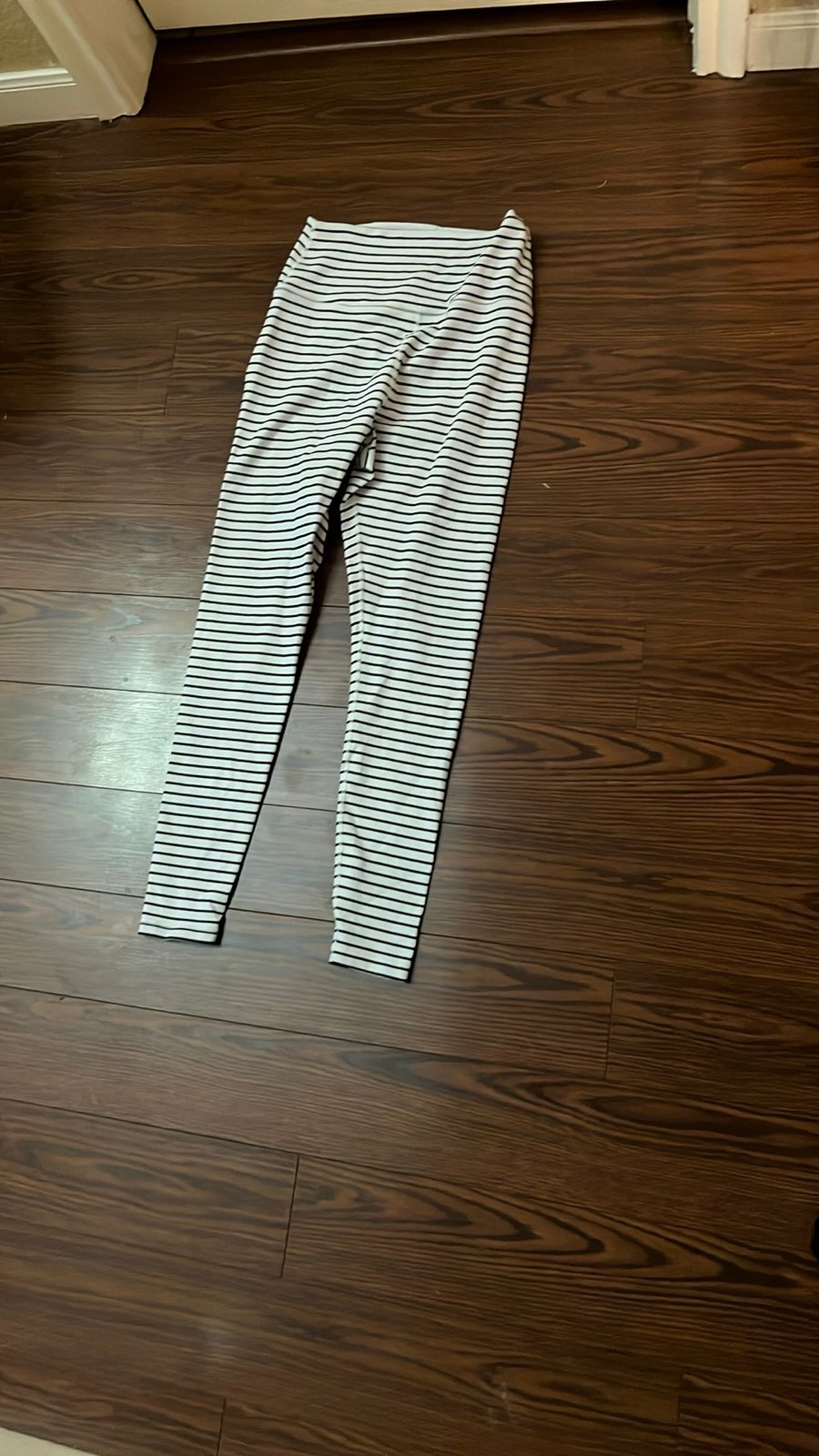 Striped women’s Glyder black white athletic Leggings