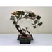 Vtg Jade Bonsai Tree Flowering And Semi Precious Stone with Jade Planter 8x9”