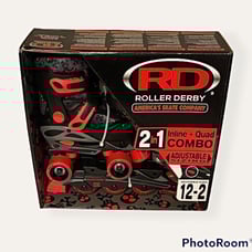 Roller Derby Sprinter Inline + Quad Combo Black/Red Skates