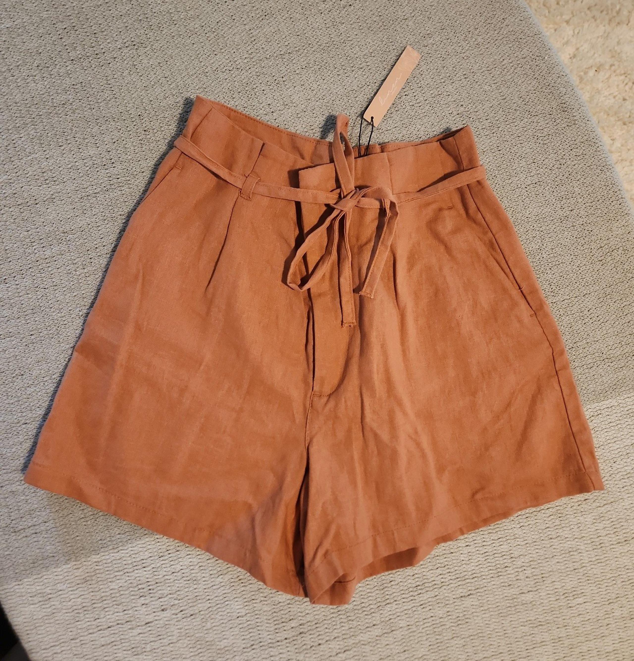 NWT LOVE TREE LINEN COLLECTION SHORTS SMALL SIZE HIGH-RISE