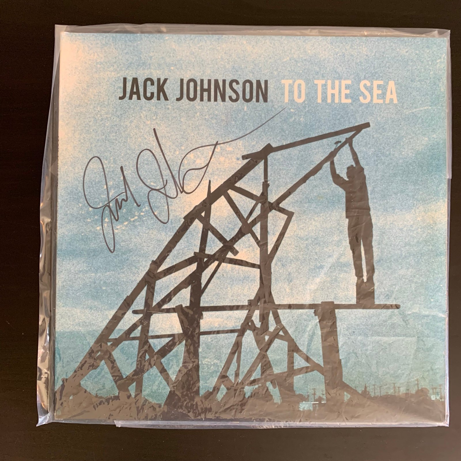 JACK JOHNSON Signed To The Sea Vinyl LP 100% AUTHENTIC AUTOGRAPHED Version