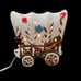 Vintage MCM Ceramic Stagecoach Night Light Lamp