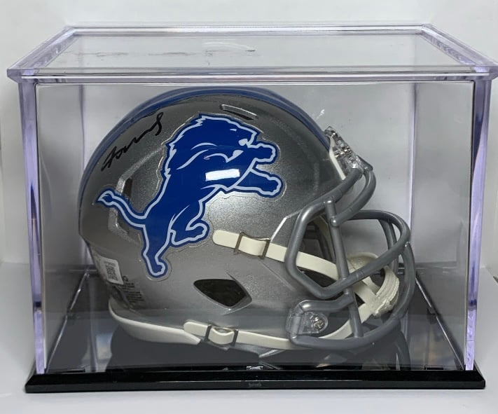 Jameson Williams Autographed Mini Helmet w/ Display Case, Beckett Authentication