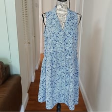 Tuckernuck Royal Shirt Dress Blue Hydrangea Print