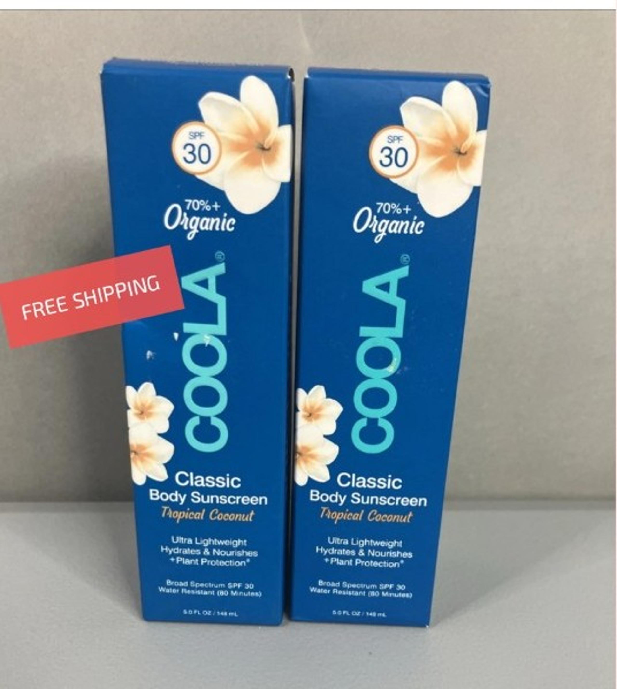 2x Coola Classic SPF 50 Body Lotion Sunscreen Fragrance Free 148 Ml