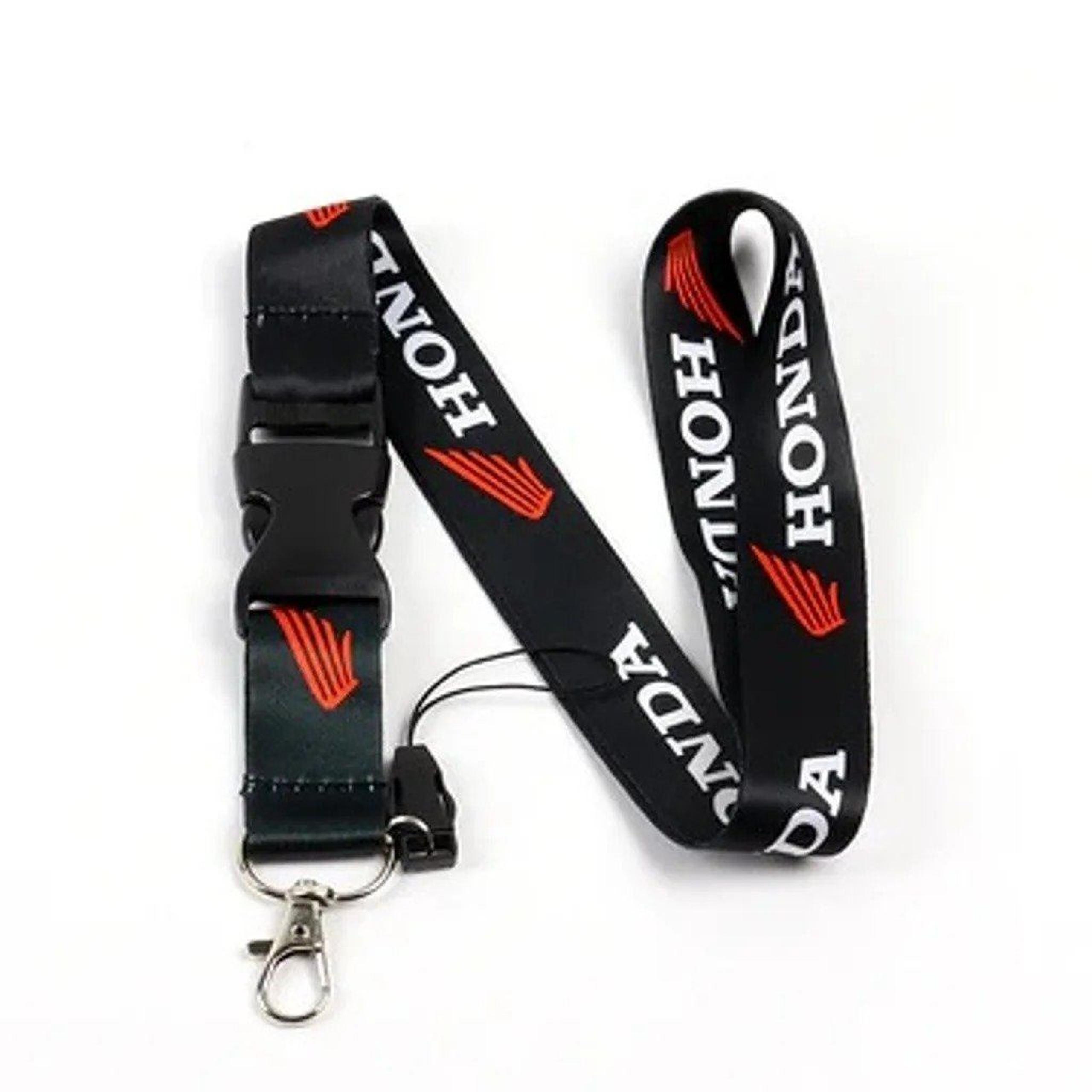 HONDA ATV RANCHER FOREMAN RUBICON KEY CHAIN LANYARD BLACK STRAP DIRT BIKE