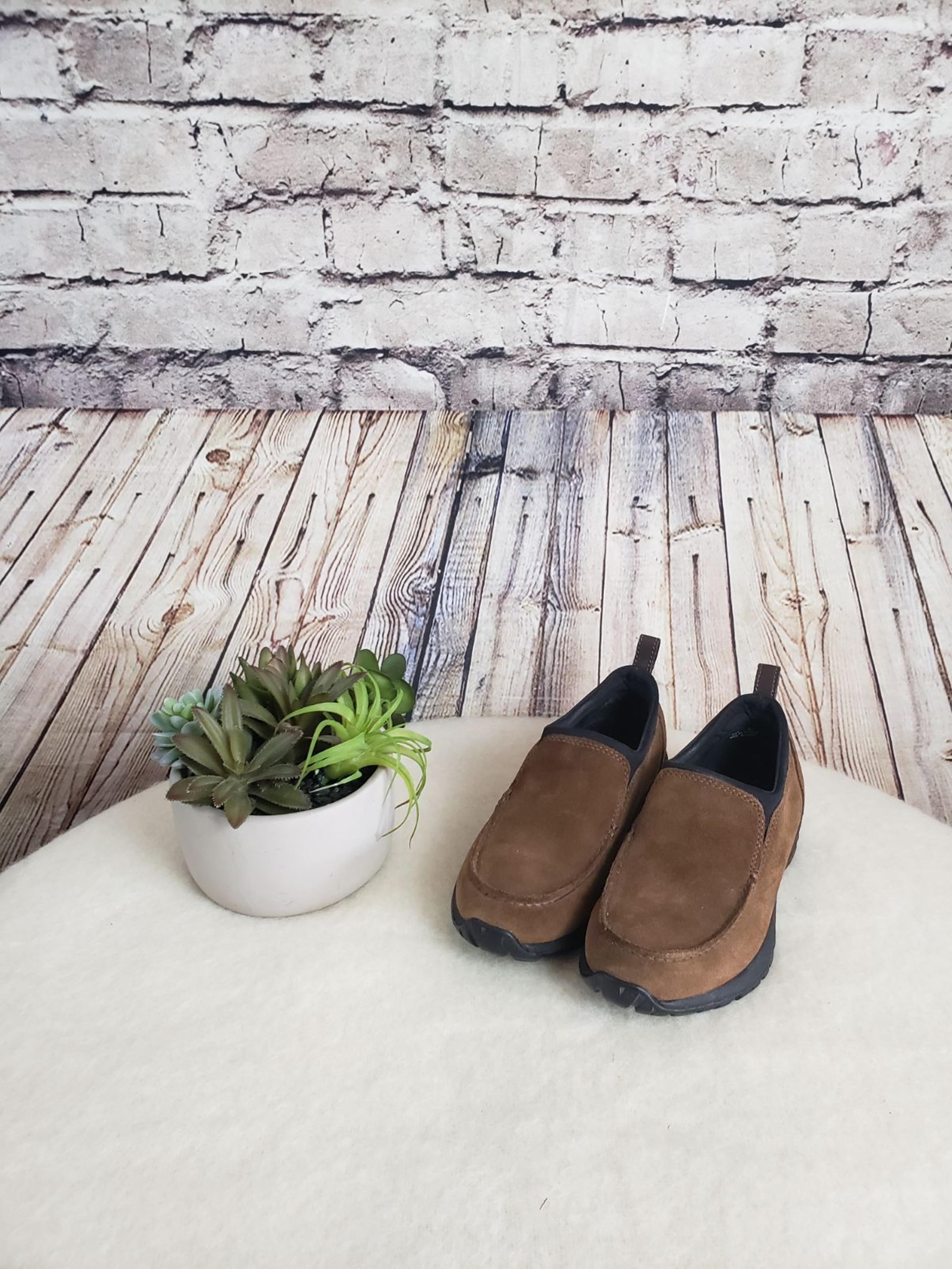 Lands End Suede Slip On Loafers