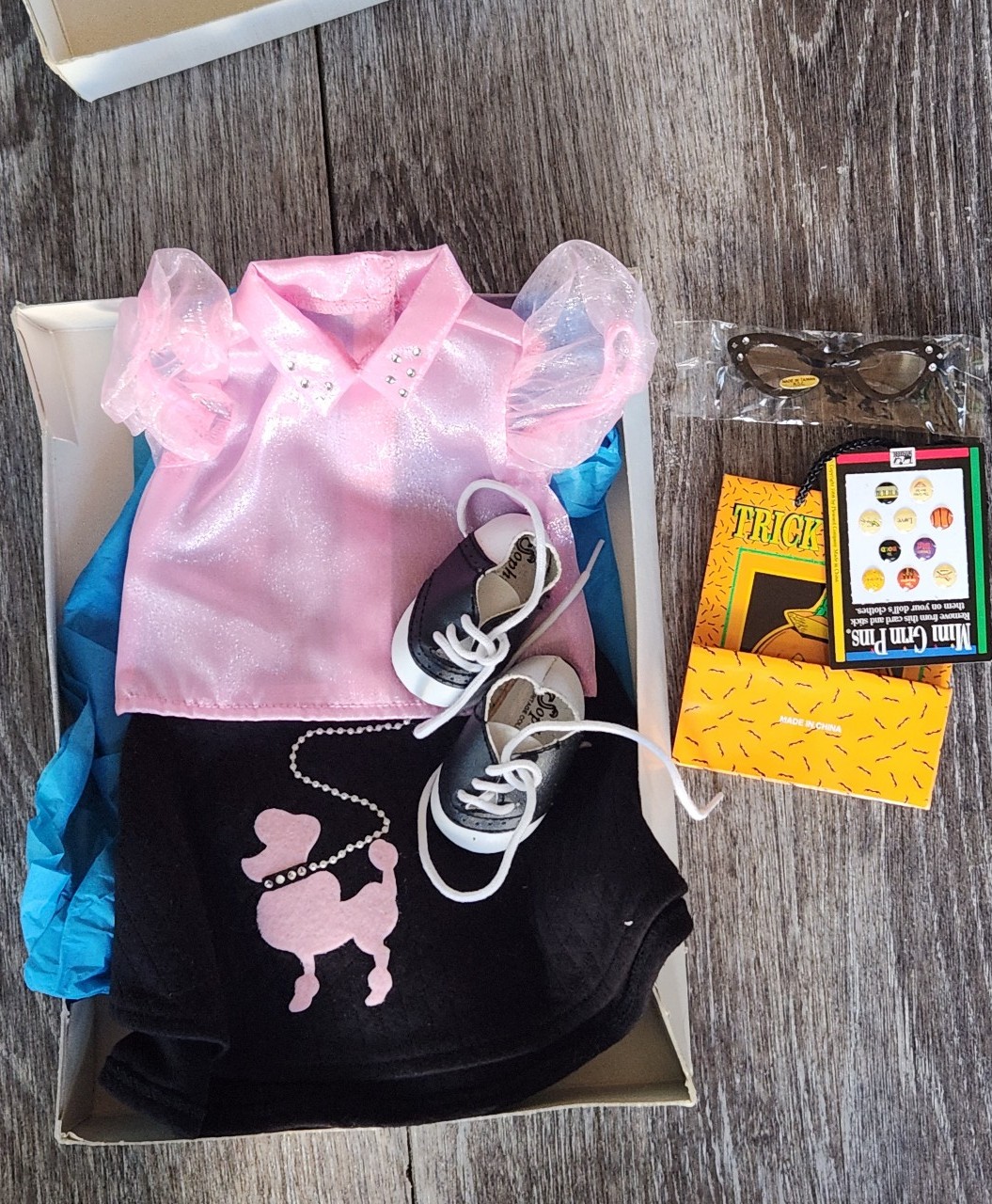 American girl doll sock hop costume