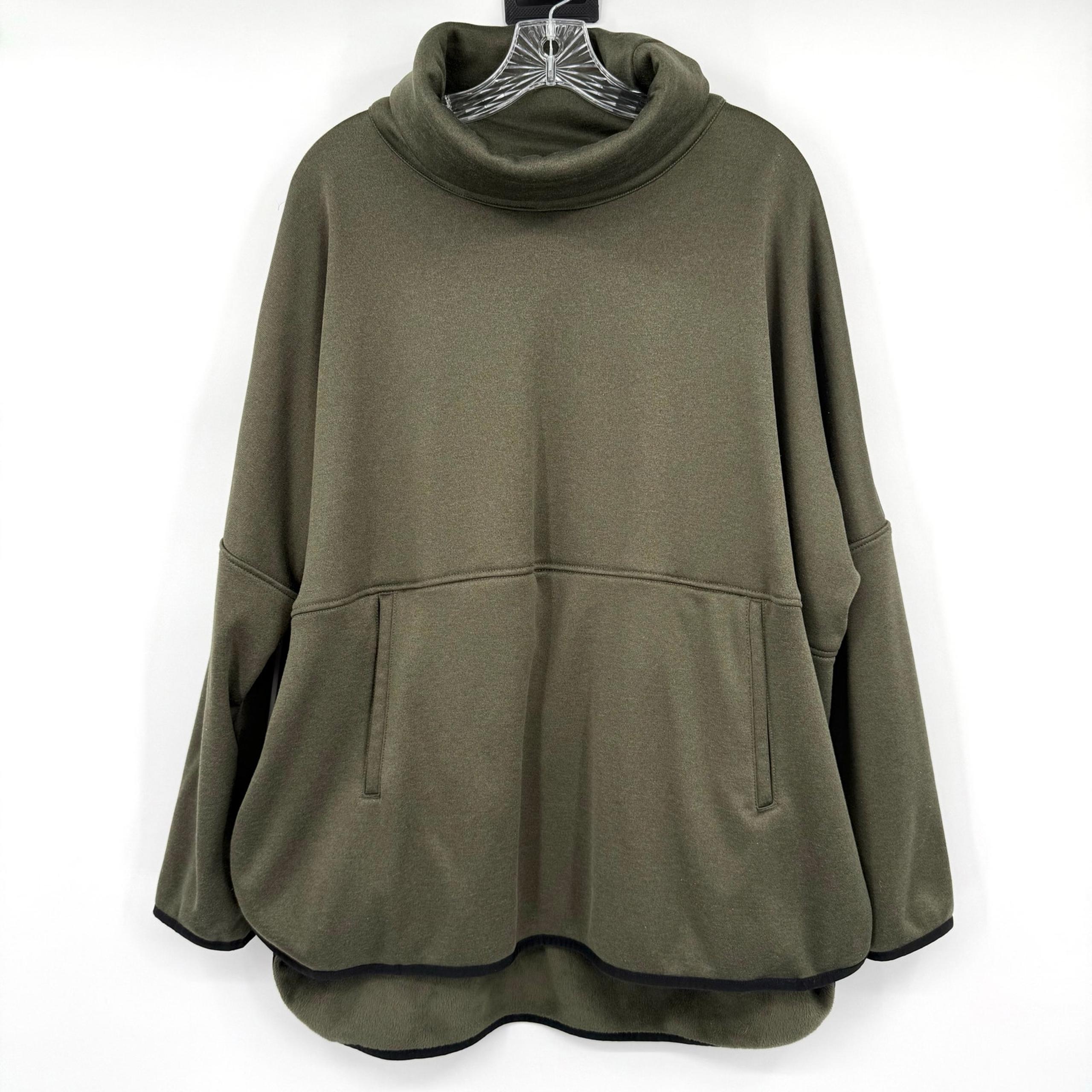 The North Face Olive Cowl Neck Poncho Style Pullover Top Women’s Size Large-XL