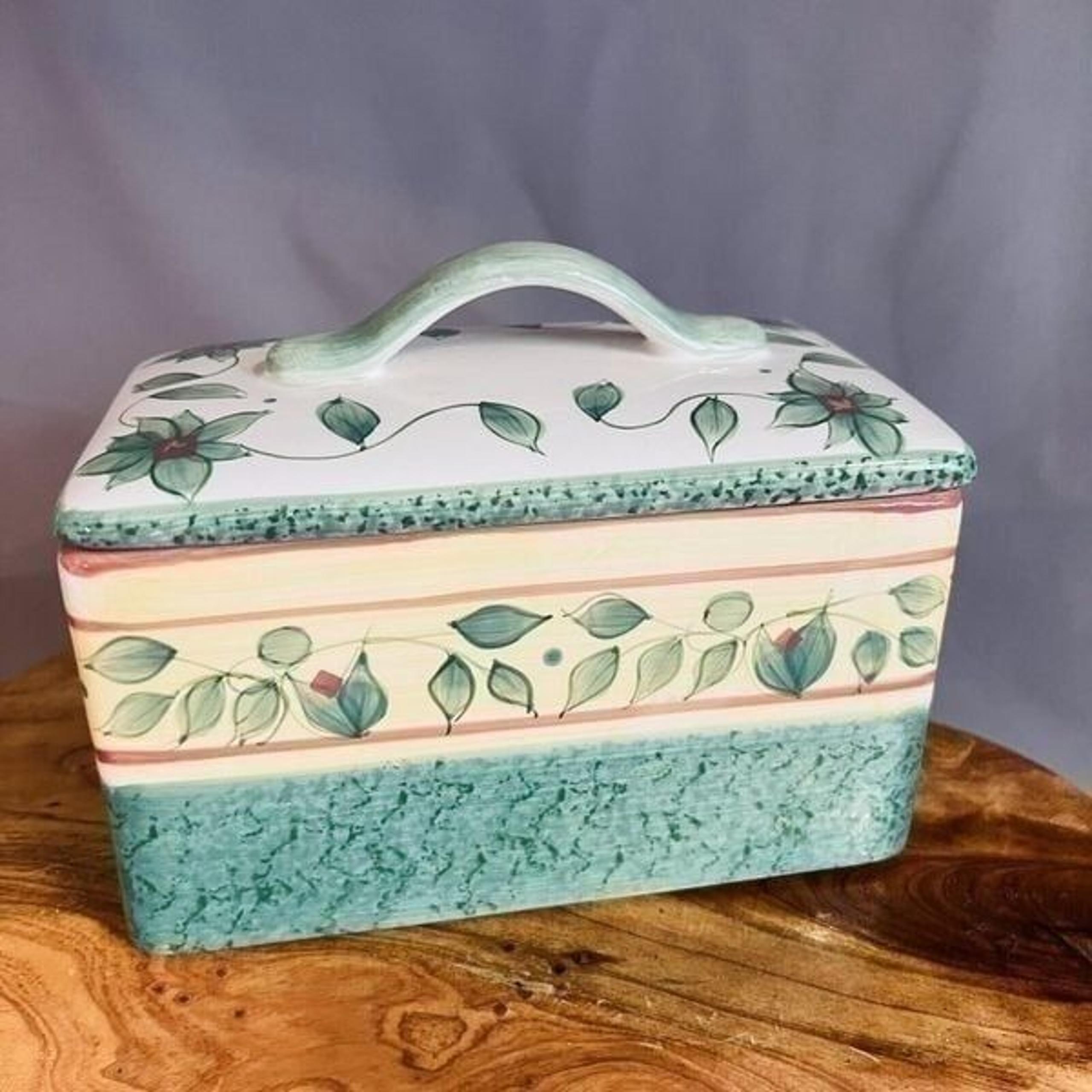 Pfaltzgraff French Quarter Canister Tea Keeper Recipe Box 7x5" Kitchen Storage