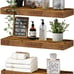Floating Shelves for Wall Bathroom Set of 3, Rustic Brown
