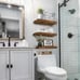 Floating Shelves for Wall Bathroom Set of 3, Rustic Brown