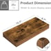 Floating Shelves for Wall Bathroom Set of 3, Rustic Brown
