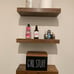Floating Shelves for Wall Bathroom Set of 3, Rustic Brown