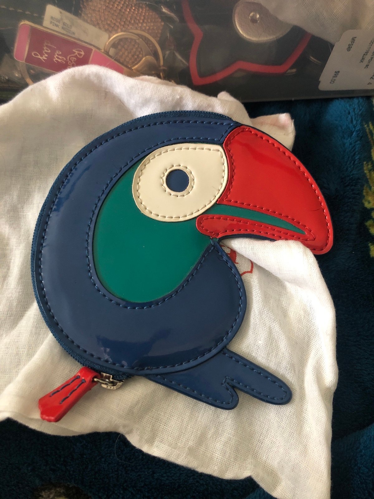 Coach Colorful Toucan coin purse VERY RARE NWOT