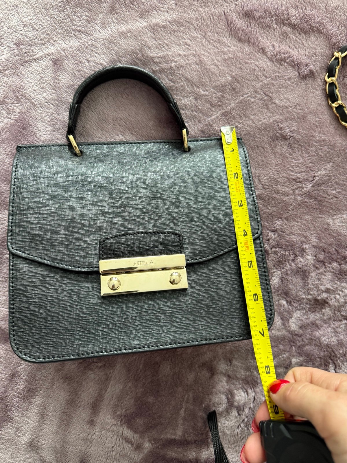 Furla leather top handle bag