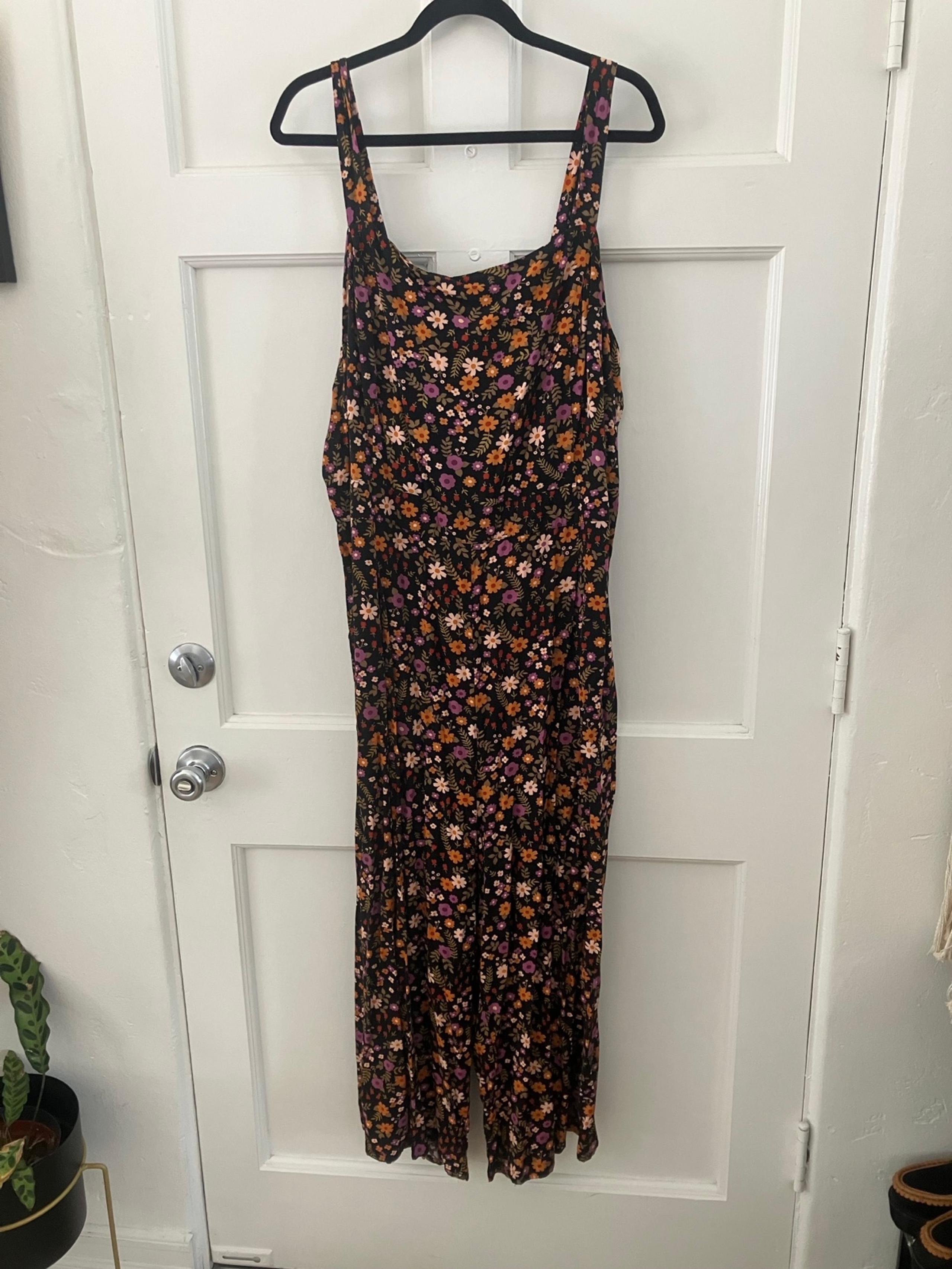 womens floral wide leg romper MODCLOTH Plus Size 3X summer vintage festival!