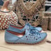 Volks Walkers Izmit Women EU 41/US 10 Lace Up Perforated Flat Shoes Blue Turkey