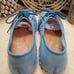 Volks Walkers Izmit Women EU 41/US 10 Lace Up Perforated Flat Shoes Blue Turkey