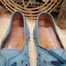 Volks Walkers Izmit Women EU 41/US 10 Lace Up Perforated Flat Shoes Blue Turkey