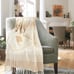 Organic cotton blanket for living room bedroom, 50 x 60 -D34SD