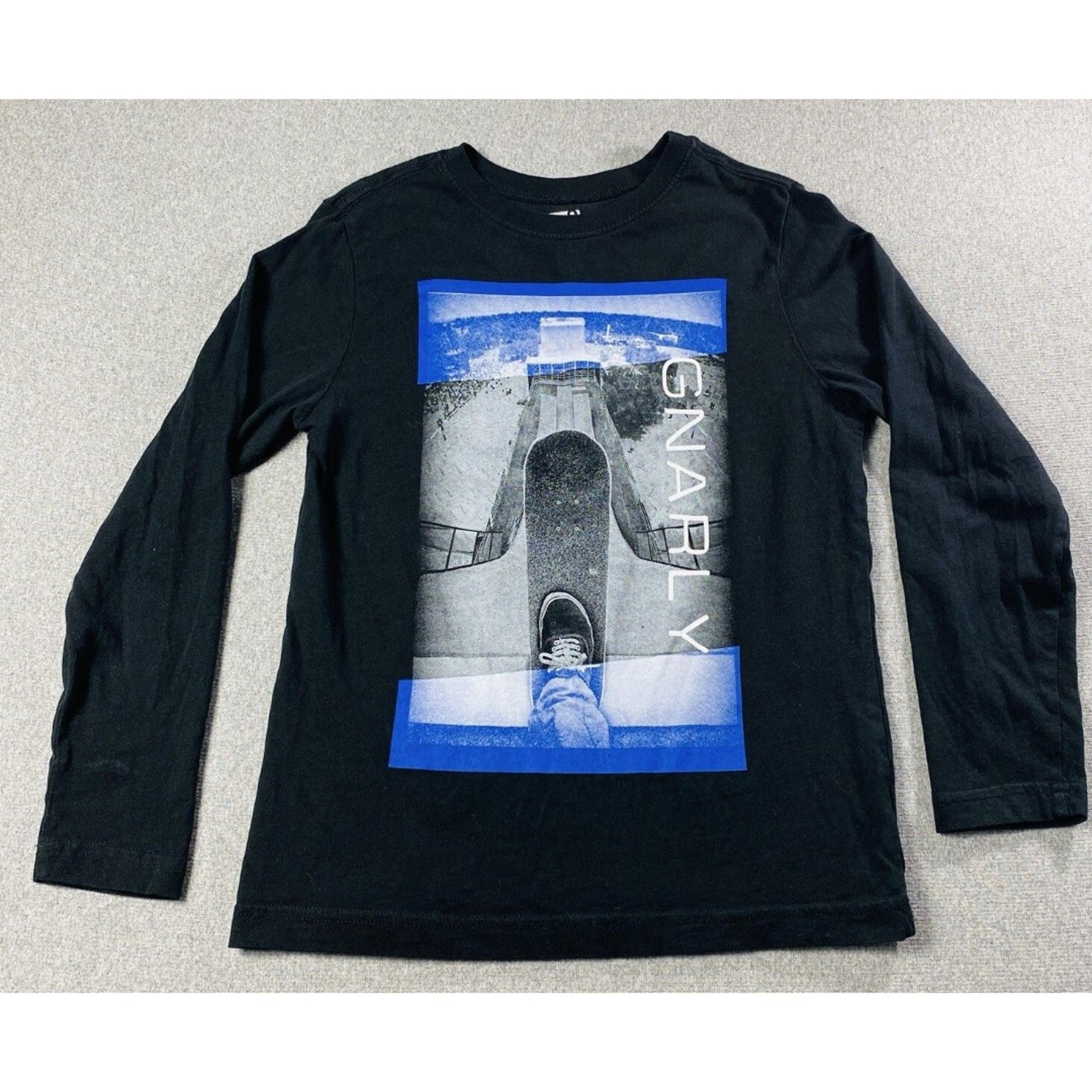 Crazy 8 Boys Black  Long Sleeve Graphic T-Shirt Size L (10-12)