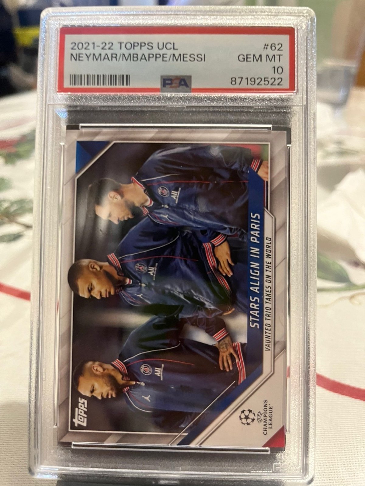 2021-22 Topps UEFA Champions League Neymar, Messi Mbappe