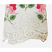 Vintage Pink Flower Linen Tea Towels Set 2 Lace Edge 22x14 Appliqué Embroidered