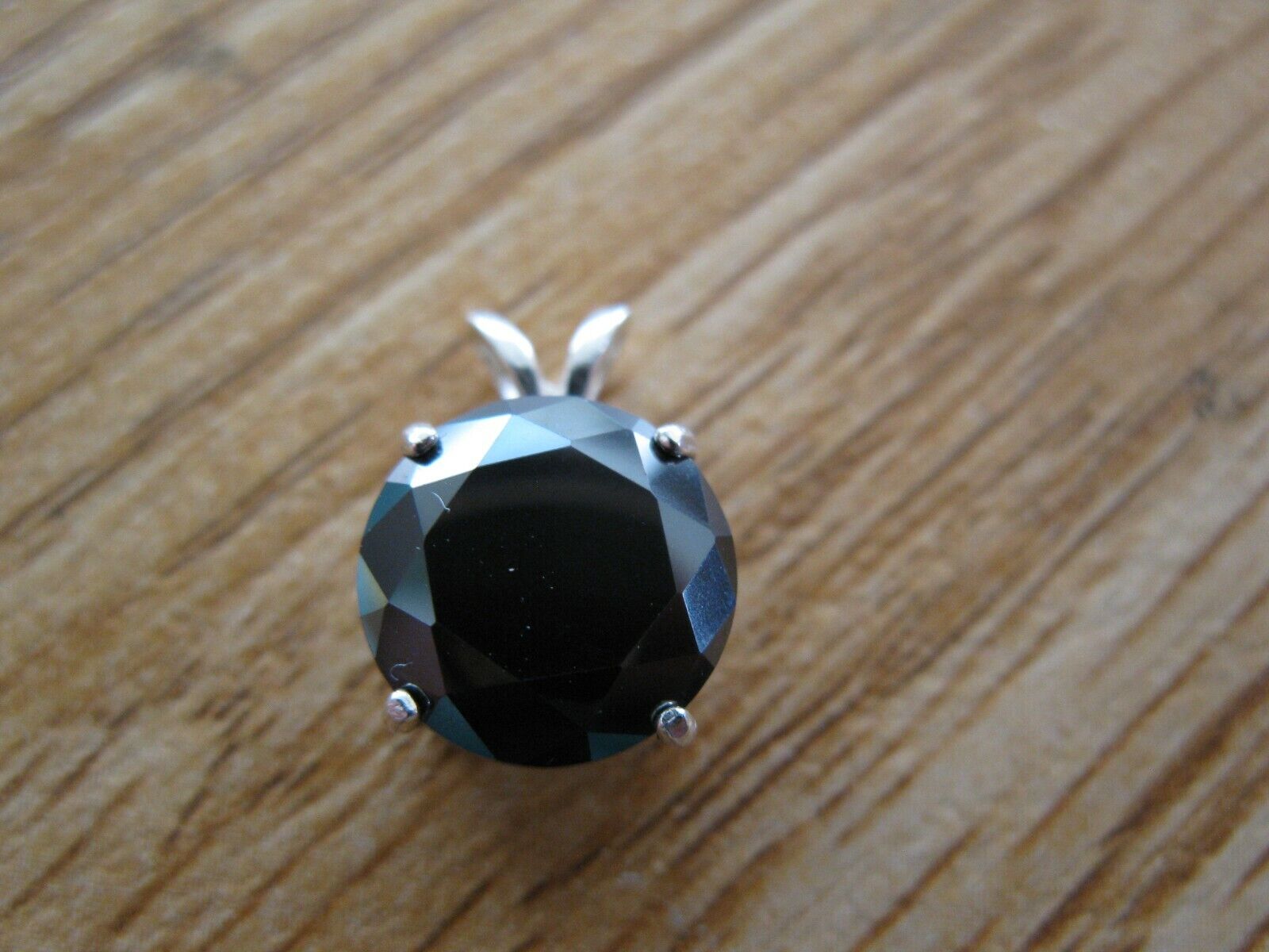4.09ct NATURAL BLACK DIAMOND NECKLACE/PENDA NT,FREE DIAMOND TESTER,CERTIFI CATE