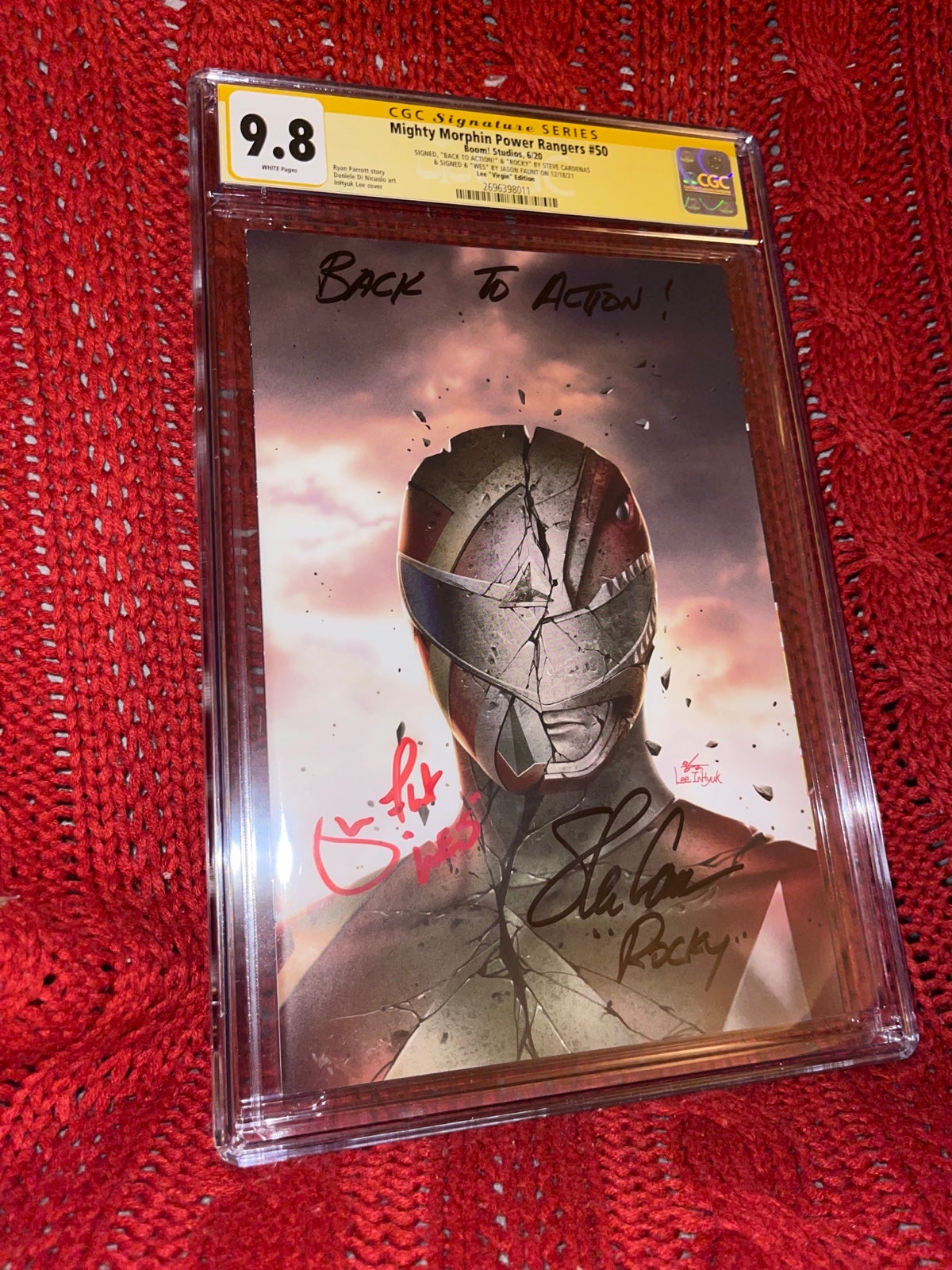 MIGHTY MORPHIN POWER RANGERS CGC SS #50 Lee Virgin Variant Double Signed