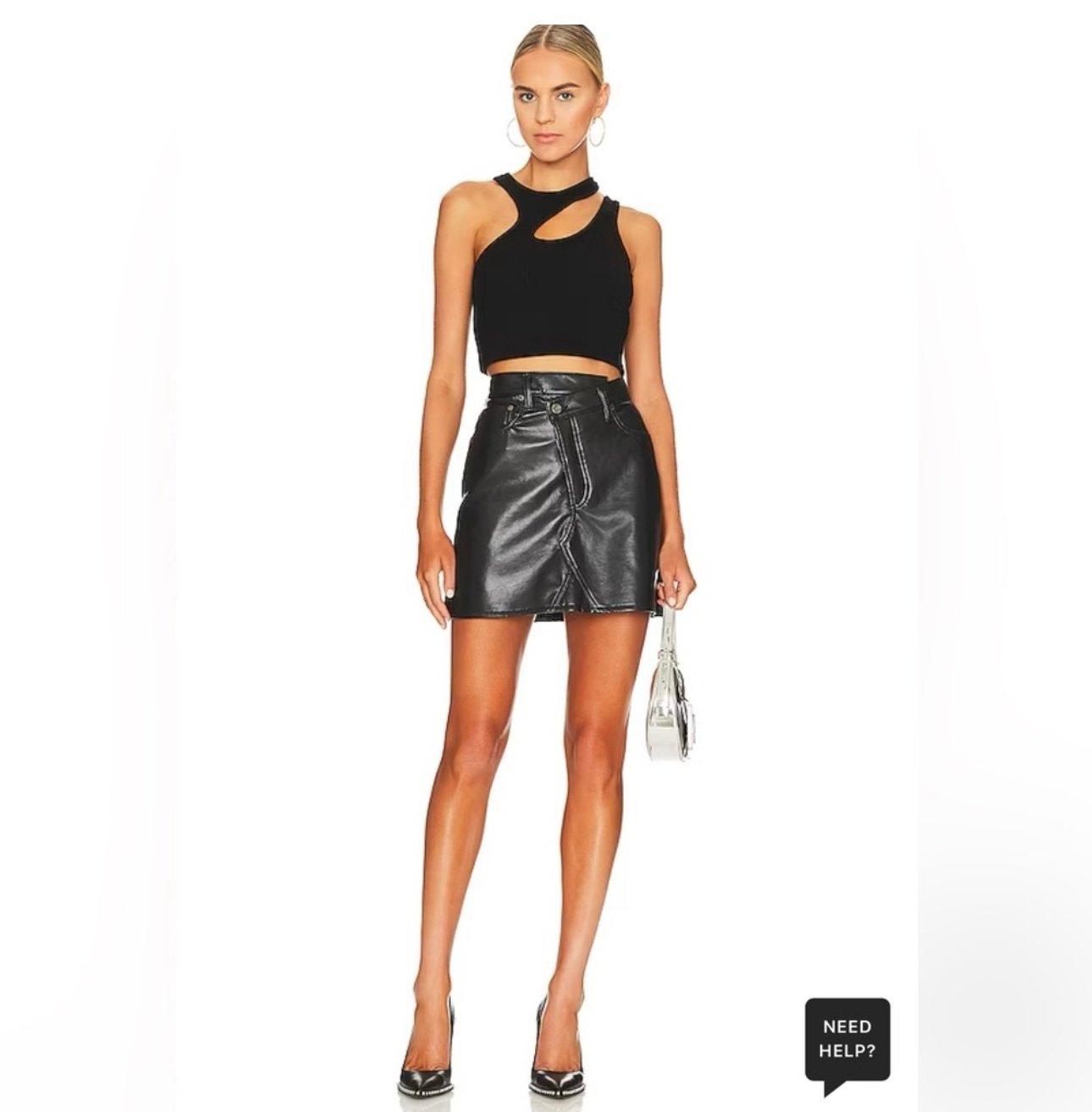 Agolde criss cross skirt
