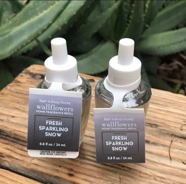 2x BBW wallflower Fresh Sparkling snow fragrance refills