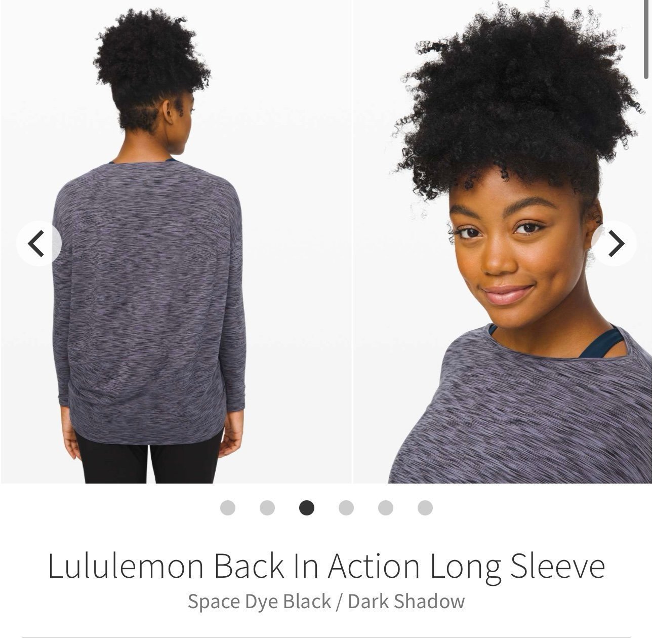 NWT Lululemon Back In Action Long Sleeve Size 6