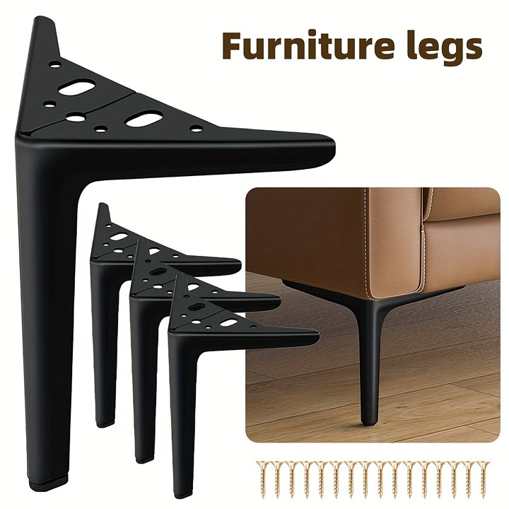 4pcs Metal Furniture Legs, DIY Replacement Feet For Furniture