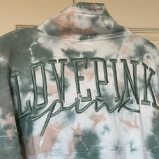 Victoria Secret PINK Pullover Logo Cowl Neck Oversized Sweatshirt Size Medium