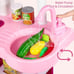 Play Kitchen Pretend Food Playset - 53 PCS Pink Kitchen Toys for Toddlers,