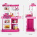 Play Kitchen Pretend Food Playset - 53 PCS Pink Kitchen Toys for Toddlers,