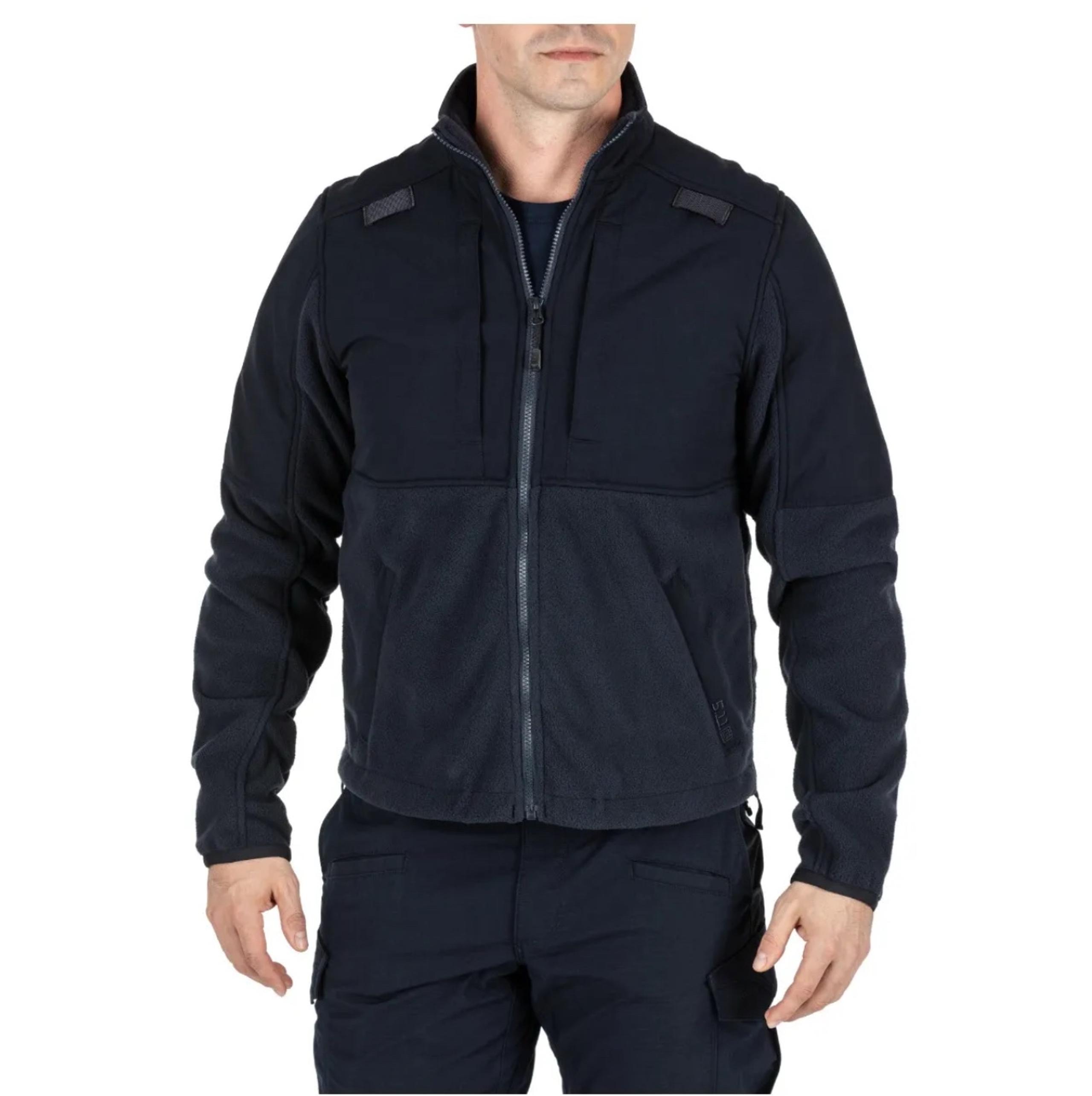 Jacket Mens Large Fleece Full Zip Softshell Patch Pockets Outdoor - 5.11 Tactical