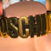 Moschino Letter Choker Necklace Gold custom made