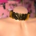Moschino Letter Choker Necklace Gold custom made