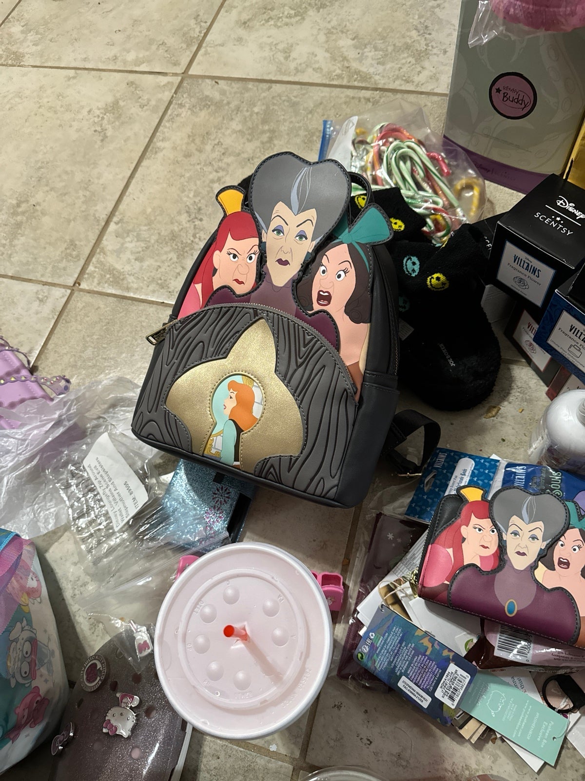 Loungefly lady Tremaine and stepsister Disney villain bag and wallet