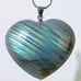 Labradorite Pendant- Heart Shape Stone Pendant Natural Labradorite Gem Necklace