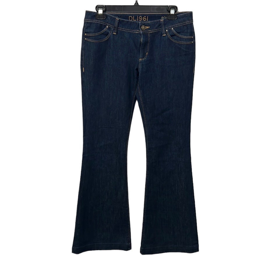 DL1961 Roxy Kick Flare Bootcut Mid Rise Dark Wash Jeans Size 28