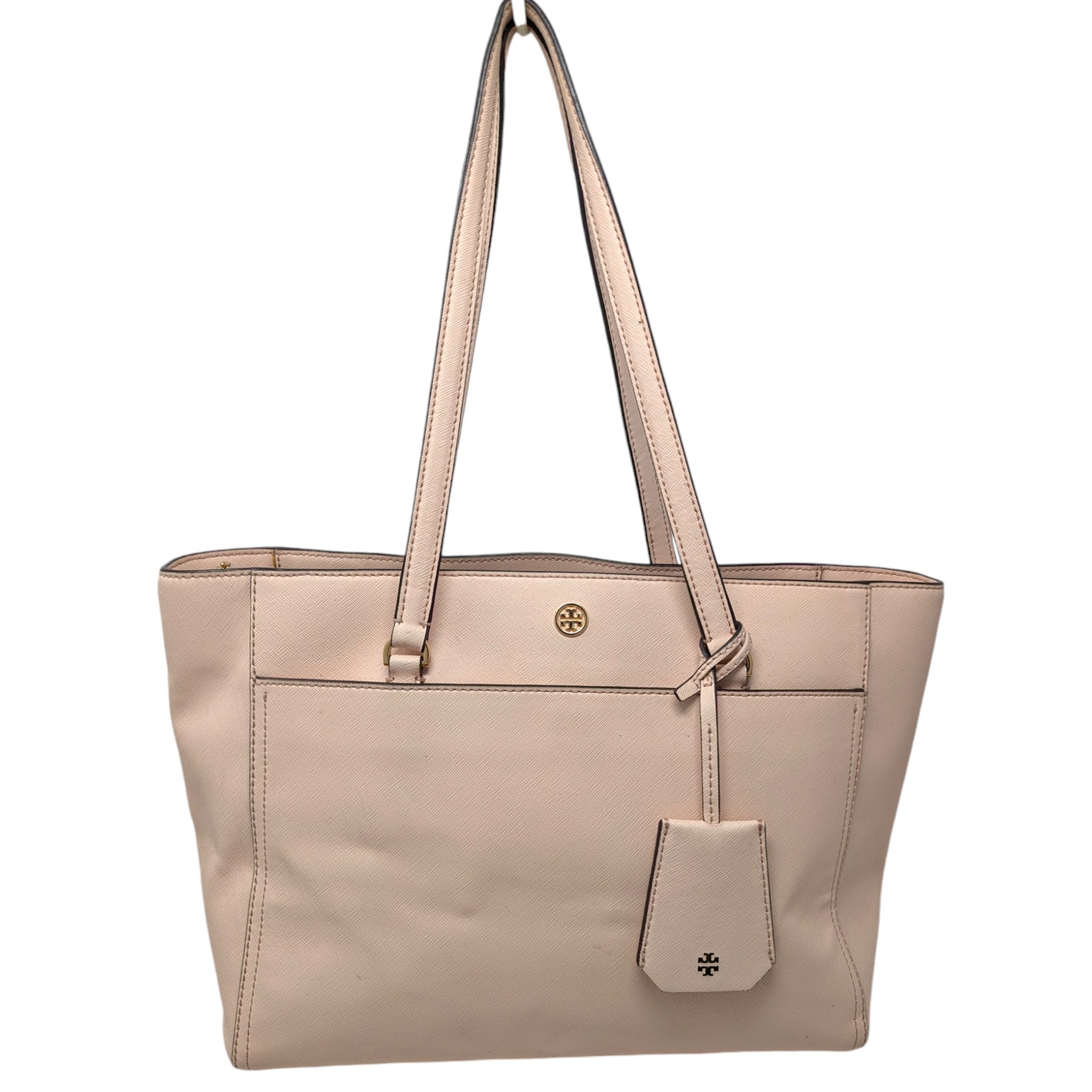 Tory Burch Pink Robinson Tote Bag Purse Saffiano Leather
