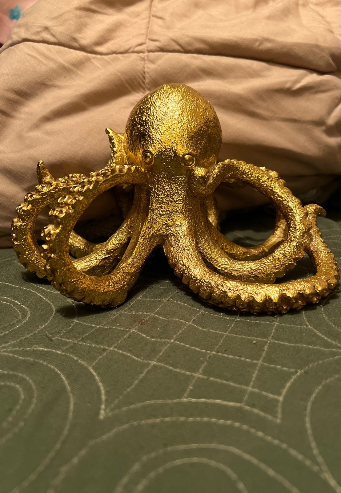 Gold Plated Octopus (Width 9 X Length6 ) Figurine