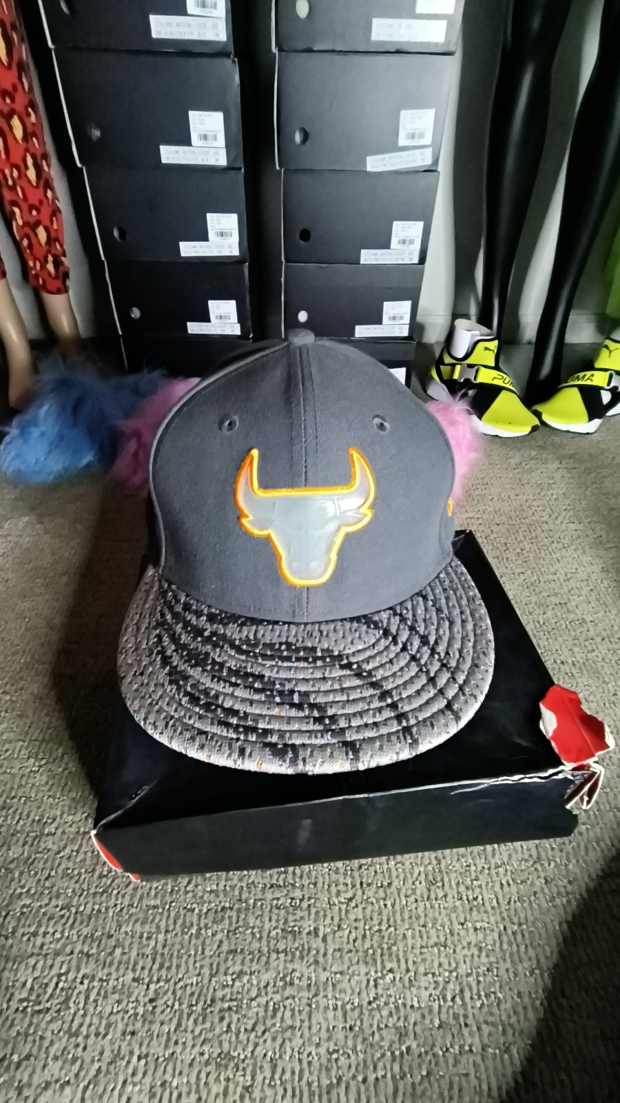 Era Cap NBA Chicago Bulls Black Grey Animal Print 9FIFTY Strapback Hat