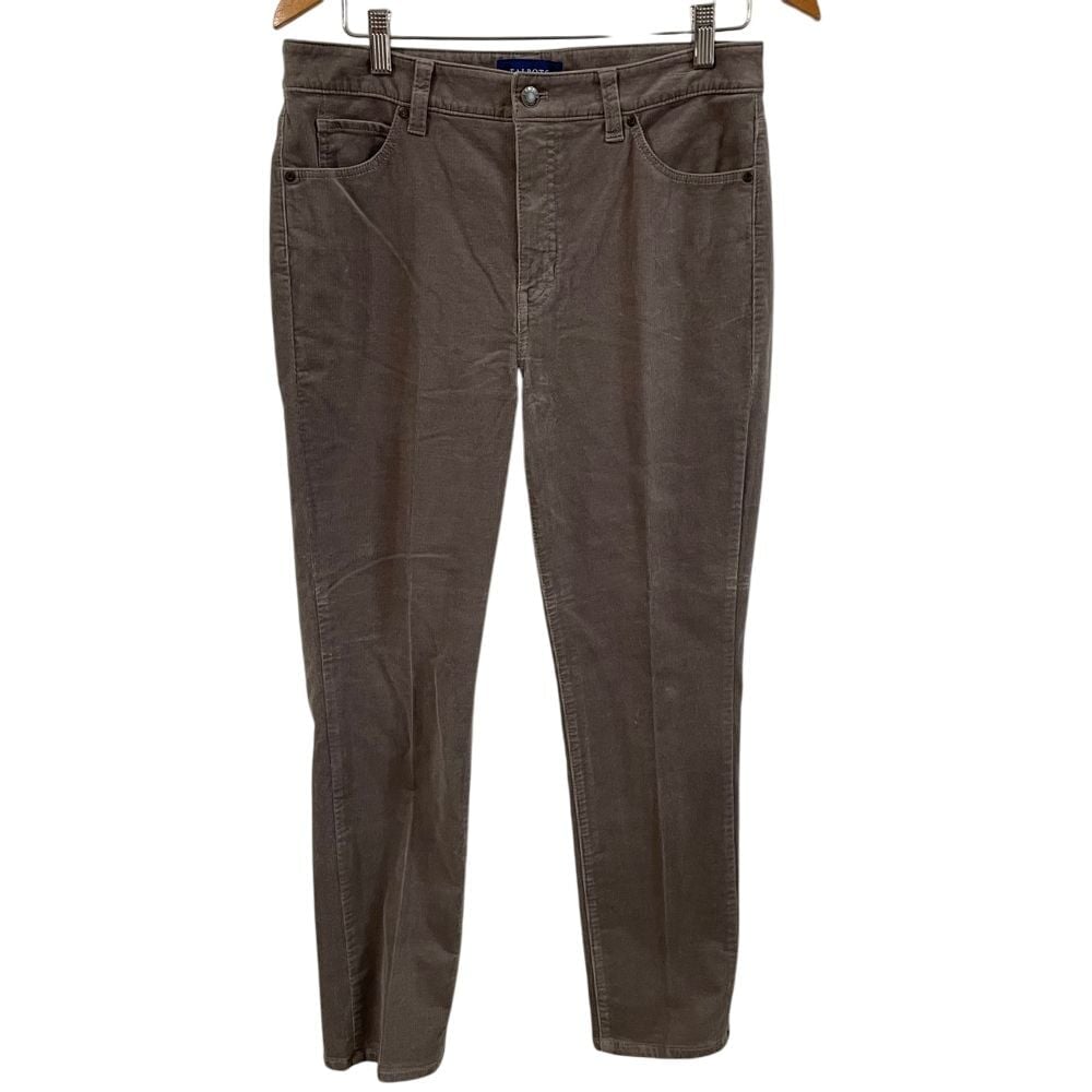 Talbots High-Waist Straight-Leg Corduroy Pants Classic Casual Comfort Size 8P
